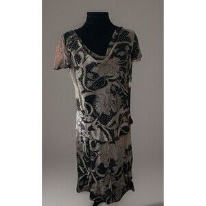 Nygard Collection Skirt & Top Set 100% Silk Brown Pink Size 10-12 Vintage Whimsy